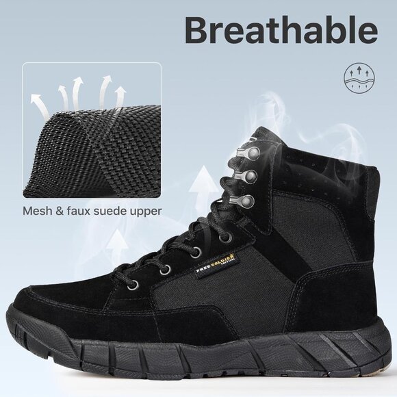 Men's Free Soldier Waterproof Hiking Work Tactical Boots Size: 10 (ACC0021) - Picture 12 of 16